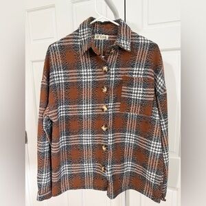 C'isa Plaid Button-Up Shirt Pit to Pit 22 Inches